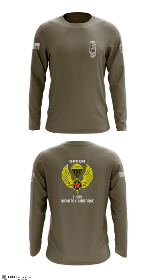 Long Sleeve Performance Shirt, B CO 1-509 IN, Army, Teamtime, Team time, sublimation, custom sports apparel, team uniforms, spirit wear, spiritwear, sports uniforms, custom shirts, team store, custom team store, fundraiser sports, apparel fundraiser