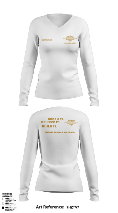 Sutton Construction 94593976 Women's Long Sleeve V-neck Shirt - 7