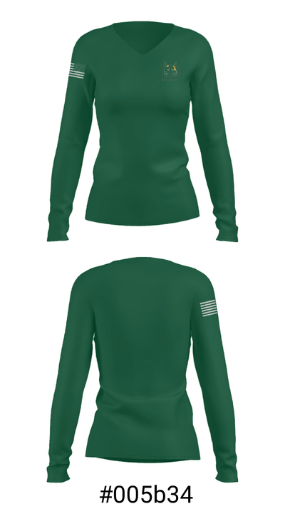Bunn High School Swimming 46623170 Women's Long Sleeve V-neck Shirt - 20