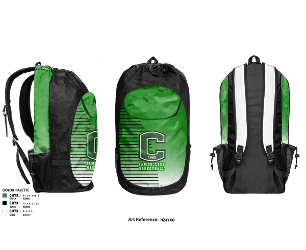 Gear Bag, James Lick High School Basketball, Men's Basketball, Teamtime, Team time, sublimation, custom sports apparel, team uniforms, spirit wear, spiritwear, sports uniforms, custom shirts, team store, custom team store, fundraiser sports, apparel fundraiser