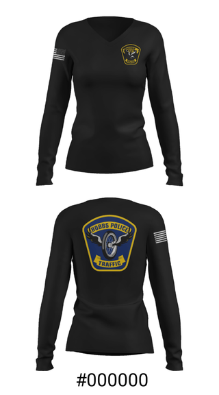 Women's Long Sleeve Vneck Shirt, , Police, Teamtime, Team time, sublimation, custom sports apparel, team uniforms, spirit wear, spiritwear, sports uniforms, custom shirts, team store, custom team store, fundraiser sports, apparel fundraiser