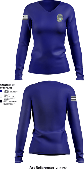 Women's Long Sleeve Vneck Shirt, SGPD, Police, Teamtime, Team time, sublimation, custom sports apparel, team uniforms, spirit wear, spiritwear, sports uniforms, custom shirts, team store, custom team store, fundraiser sports, apparel fundraiser