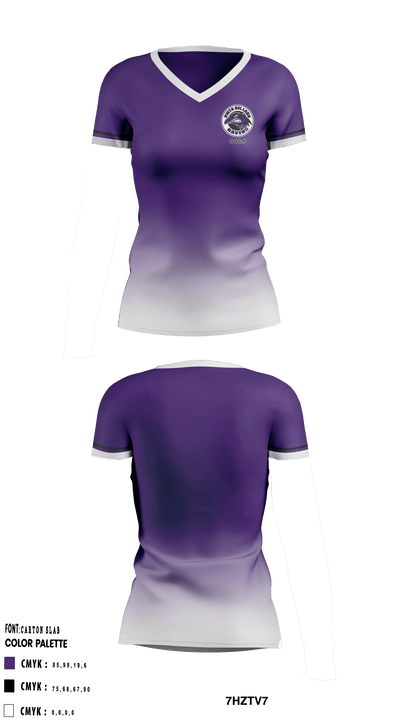 Ravens 10412745 Women's Short Sleeve V-neck Shirt - 10