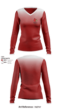 Harmony Grove High School 17696377 Women's Long Sleeve V-neck Shirt - 1