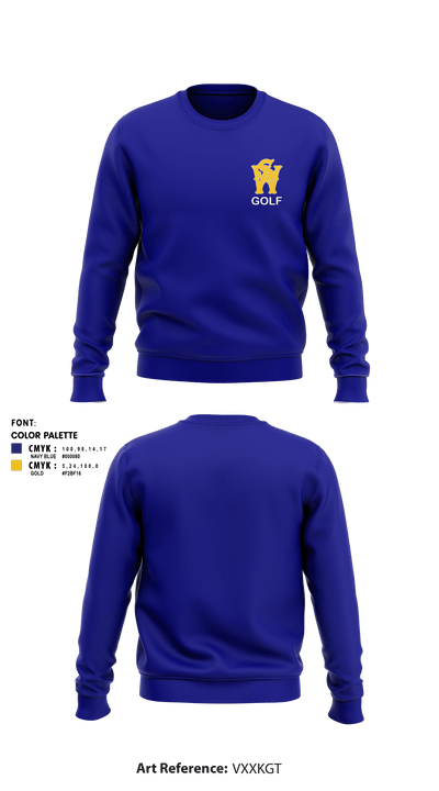West Seattle High School Golf Team 9176643 Crew Neck Sweatshirt - 2