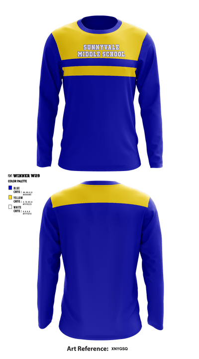 Sunnyvale Middle School 55782531 Long Sleeve Performance Shirt - 1