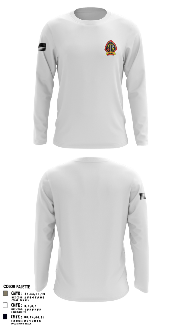 Long Sleeve Performance Shirt, 2nd battalion 2nd marines, Marines, Teamtime, Team time, sublimation, custom sports apparel, team uniforms, spirit wear, spiritwear, sports uniforms, custom shirts, team store, custom team store, fundraiser sports, apparel fundraiser
