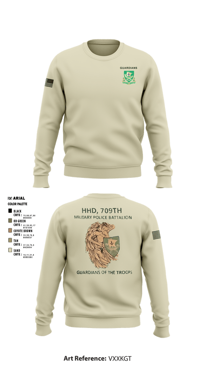 709th MP BN HHD 13627069 Crew Neck Sweatshirt - 5