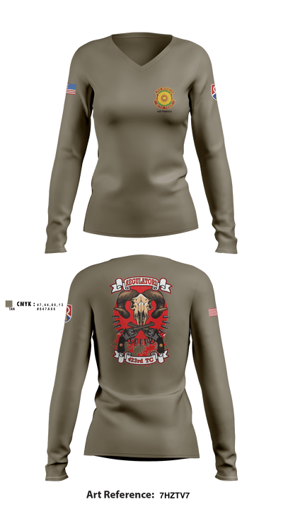 423 TC 57126457 Women's Long Sleeve V-neck Shirt - 2