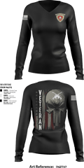 3d Reconnaissance Batallion 7776232 Women's Long Sleeve V-neck Shirt - 1