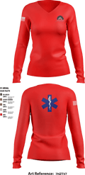 Postfontaine Medical 17094937 Women's Long Sleeve V-neck Shirt - 4