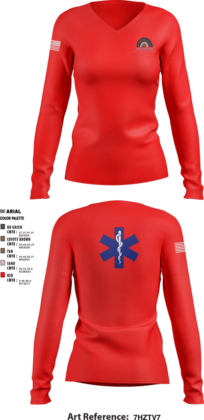 Postfontaine Medical 17094937 Women's Long Sleeve V-neck Shirt - 4