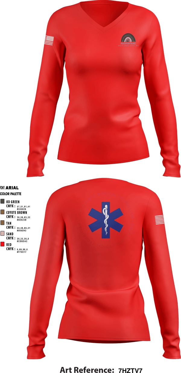 Women's Long Sleeve Vneck Shirt, , Fire Department, Teamtime, Team time, sublimation, custom sports apparel, team uniforms, spirit wear, spiritwear, sports uniforms, custom shirts, team store, custom team store, fundraiser sports, apparel fundraiser