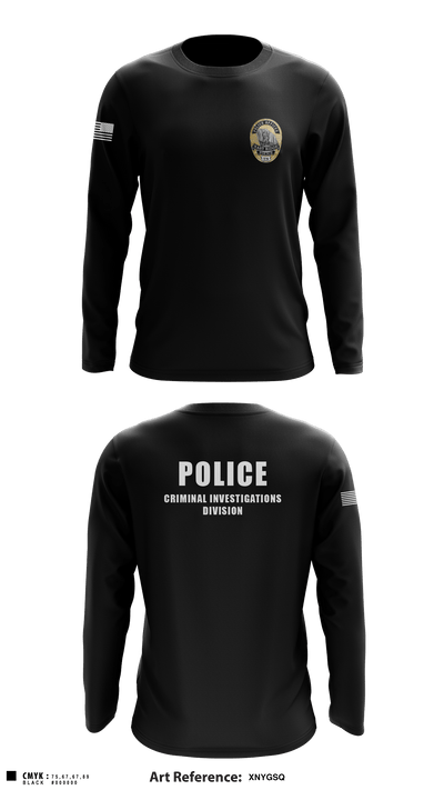 POLICE CRIMINAL INVESTIGATIONS DIVISION 56633419 Long Sleeve Performance Shirt - 3