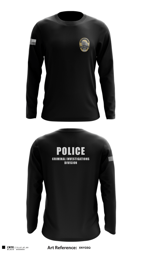 Long Sleeve Performance Shirt, POLICE CRIMINAL INVESTIGATIONS DIVISION, , Teamtime, Team time, sublimation, custom sports apparel, team uniforms, spirit wear, spiritwear, sports uniforms, custom shirts, team store, custom team store, fundraiser sports, apparel fundraiser