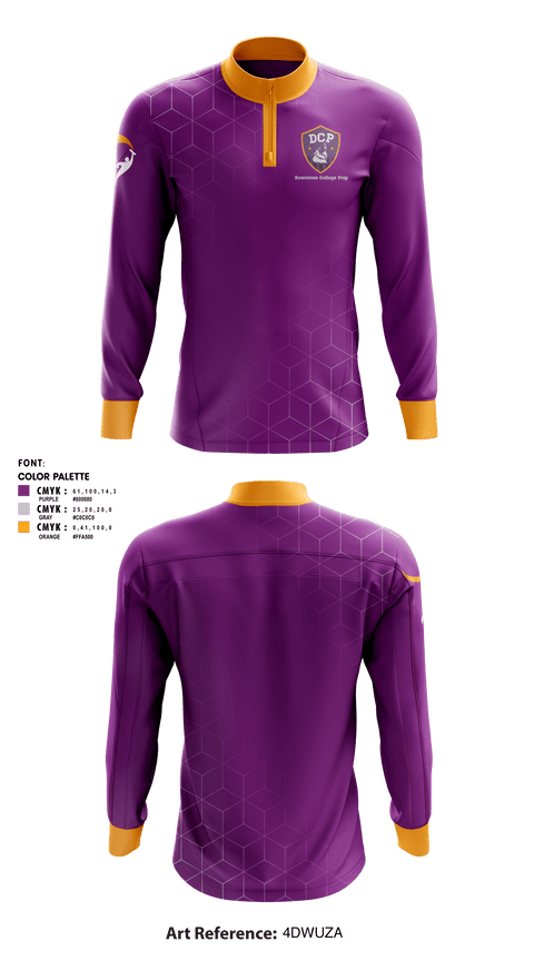 Quarter Zip Jacket, Downtown College Prep - Alum Rock Middle School, Spirit Store, Teamtime, Team time, sublimation, custom sports apparel, team uniforms, spirit wear, spiritwear, sports uniforms, custom shirts, team store, custom team store, fundraiser sports, apparel fundraiser
