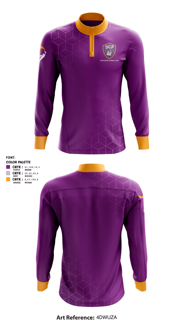 Quarter Zip Jacket, Downtown College Prep - Alum Rock Middle School, Spirit Store, Teamtime, Team time, sublimation, custom sports apparel, team uniforms, spirit wear, spiritwear, sports uniforms, custom shirts, team store, custom team store, fundraiser sports, apparel fundraiser