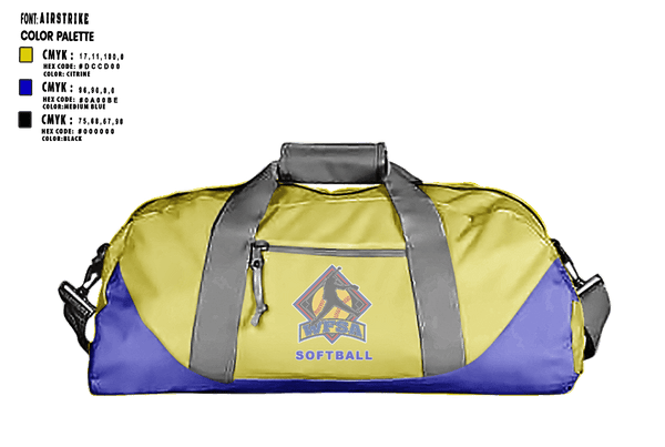 Duffle Bag, Women's Fastpitch Softball Association, Softball, Teamtime, Team time, sublimation, custom sports apparel, team uniforms, spirit wear, spiritwear, sports uniforms, custom shirts, team store, custom team store, fundraiser sports, apparel fundraiser