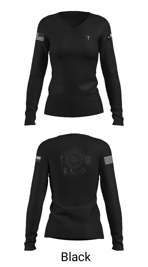 Women's Long Sleeve Vneck Shirt, 3-133 FA, Army, Teamtime, Team time, sublimation, custom sports apparel, team uniforms, spirit wear, spiritwear, sports uniforms, custom shirts, team store, custom team store, fundraiser sports, apparel fundraiser