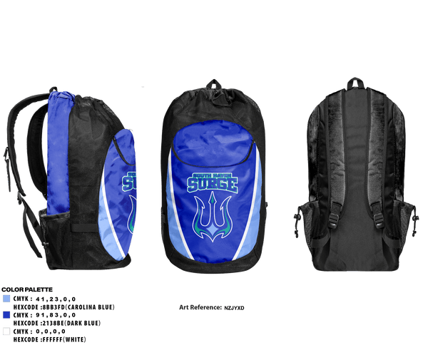 Gear Bag, South Haven Surge, Baseball, Teamtime, Team time, sublimation, custom sports apparel, team uniforms, spirit wear, spiritwear, sports uniforms, custom shirts, team store, custom team store, fundraiser sports, apparel fundraiser