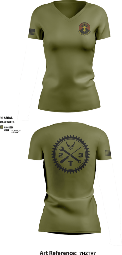 21 STS 95544200 Women's Short Sleeve V-neck Shirt - 2