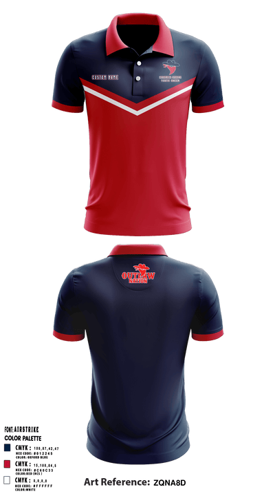 Saugerties Outlaws 20780337 Short Sleeve Performance Polo - 7