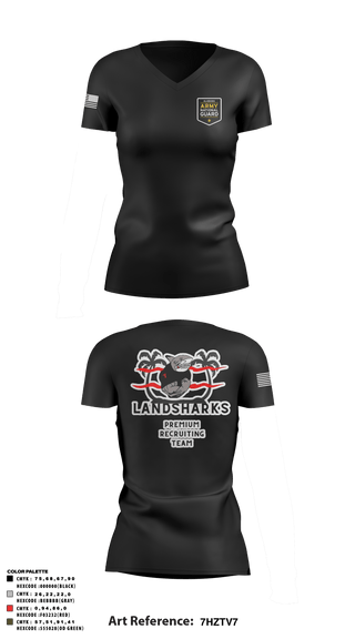 Women's Short Sleeve Vneck Shirt, , National Guard, Teamtime, Team time, sublimation, custom sports apparel, team uniforms, spirit wear, spiritwear, sports uniforms, custom shirts, team store, custom team store, fundraiser sports, apparel fundraiser