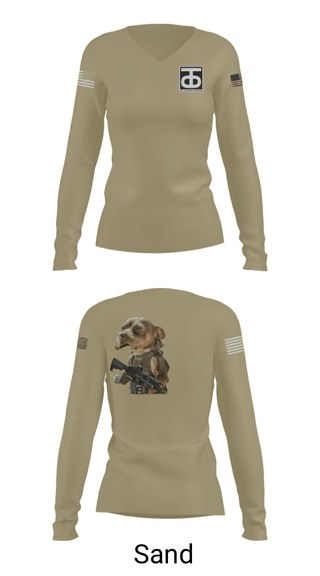 Women's Long Sleeve Vneck Shirt, , Army, Teamtime, Team time, sublimation, custom sports apparel, team uniforms, spirit wear, spiritwear, sports uniforms, custom shirts, team store, custom team store, fundraiser sports, apparel fundraiser