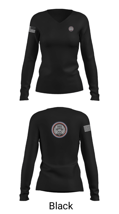 502 Widowmakers 29615097 Women's Long Sleeve V-neck Shirt - 39