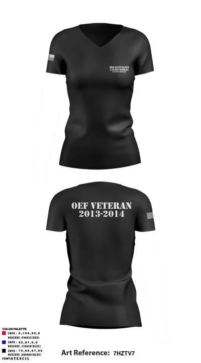 3rd Battalion 142nd Combat Aviation Brigade 54852573 Women's Short Sleeve V-neck Shirt - 3