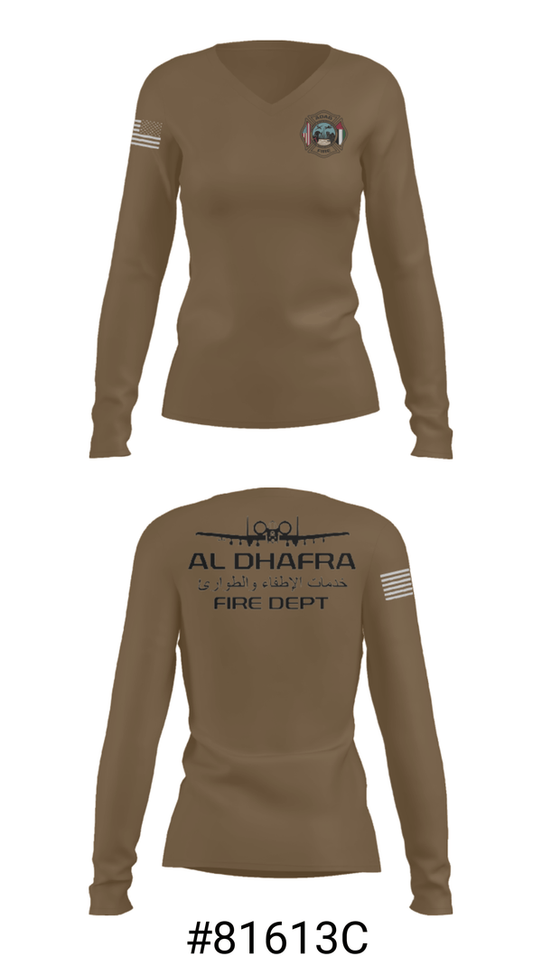 Women's Long Sleeve Vneck Shirt, , Fire Department, Teamtime, Team time, sublimation, custom sports apparel, team uniforms, spirit wear, spiritwear, sports uniforms, custom shirts, team store, custom team store, fundraiser sports, apparel fundraiser