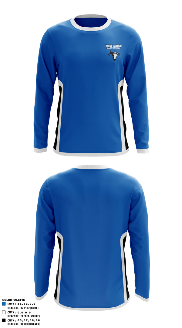 Long Sleeve Performance Shirt, Montrose High School Basketball, Men's Basketball, Teamtime, Team time, sublimation, custom sports apparel, team uniforms, spirit wear, spiritwear, sports uniforms, custom shirts, team store, custom team store, fundraiser sports, apparel fundraiser