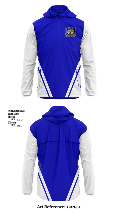 Temple Christian School 48431456 Windbreaker - 1