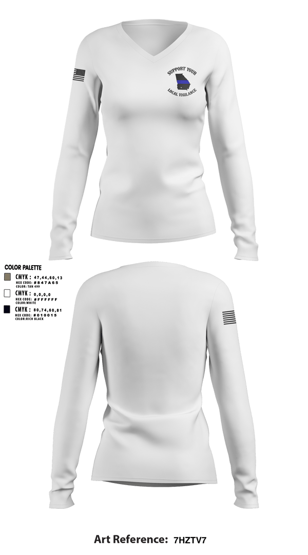 Women's Long Sleeve Vneck Shirt, Vigilance LEMC Nomads, , Teamtime, Team time, sublimation, custom sports apparel, team uniforms, spirit wear, spiritwear, sports uniforms, custom shirts, team store, custom team store, fundraiser sports, apparel fundraiser