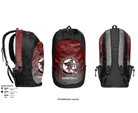 Gear Bag, Amherst County High School Basketball, Men's Basketball, Teamtime, Team time, sublimation, custom sports apparel, team uniforms, spirit wear, spiritwear, sports uniforms, custom shirts, team store, custom team store, fundraiser sports, apparel fundraiser