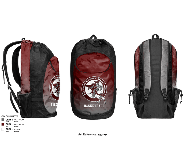 Gear Bag, Amherst County High School Basketball, Men's Basketball, Teamtime, Team time, sublimation, custom sports apparel, team uniforms, spirit wear, spiritwear, sports uniforms, custom shirts, team store, custom team store, fundraiser sports, apparel fundraiser