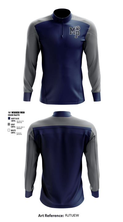 Moss Point High School 3288071 Quarter Zip Jacket - 2