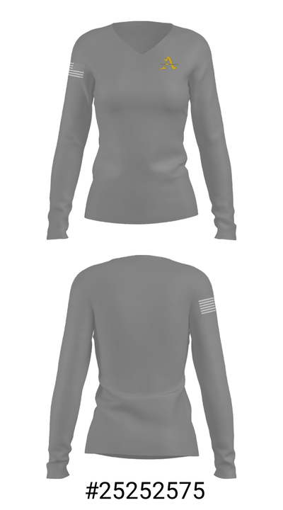 Bishop Amat High School Volleyball 26515366 Women's Long Sleeve V-neck Shirt - 34