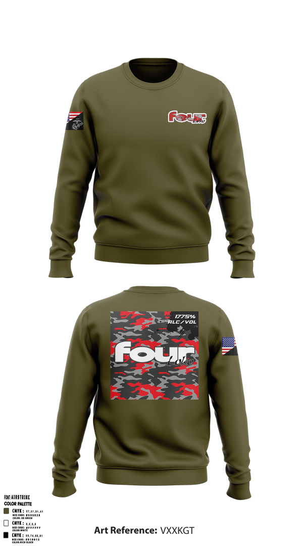 Crew Neck Sweatshirt, , Marines, Teamtime, Team time, sublimation, custom sports apparel, team uniforms, spirit wear, spiritwear, sports uniforms, custom shirts, team store, custom team store, fundraiser sports, apparel fundraiser