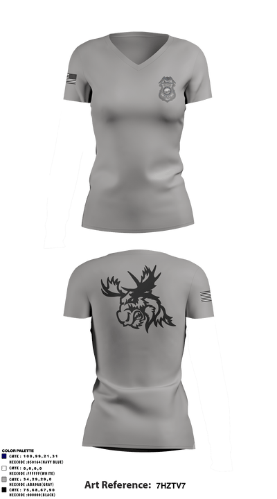 SPD TACTICAL RESPONSE TEAM 13504986 Women's Short Sleeve V-neck Shirt - 3