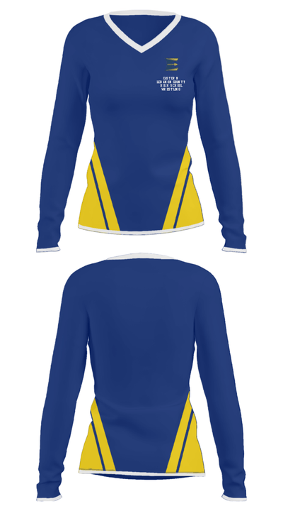 Eastern Lebanon County High School Wrestling 28669591 Women's Long Sleeve V-neck Shirt - 25