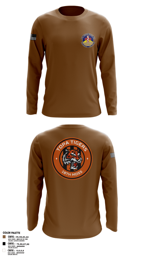 Long Sleeve Performance Shirt, 18 Medical Support Squadron, Air Force, Teamtime, Team time, sublimation, custom sports apparel, team uniforms, spirit wear, spiritwear, sports uniforms, custom shirts, team store, custom team store, fundraiser sports, apparel fundraiser