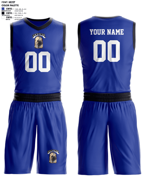 Mens Basketball Jersey, Sentinels, Men's Basketball, Teamtime, Team time, sublimation, custom sports apparel, team uniforms, spirit wear, spiritwear, sports uniforms, custom shirts, team store, custom team store, fundraiser sports, apparel fundraiser