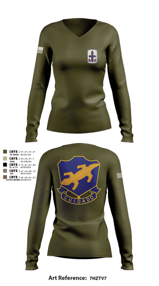 Women's Long Sleeve Vneck Shirt, , Army, Teamtime, Team time, sublimation, custom sports apparel, team uniforms, spirit wear, spiritwear, sports uniforms, custom shirts, team store, custom team store, fundraiser sports, apparel fundraiser