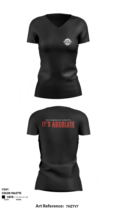 Unconditional Fitness, LLC 13593569 Women's Short Sleeve V-neck Shirt - 1