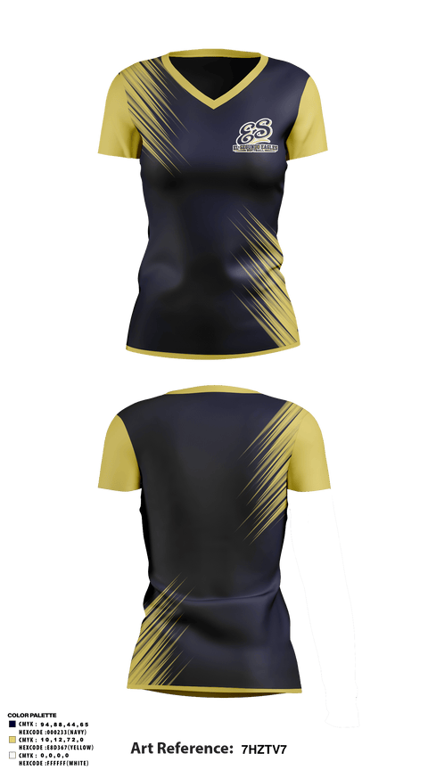 Women's Short Sleeve Vneck Shirt, El Segundo Eagles Softball, Softball, Teamtime, Team time, sublimation, custom sports apparel, team uniforms, spirit wear, spiritwear, sports uniforms, custom shirts, team store, custom team store, fundraiser sports, apparel fundraiser