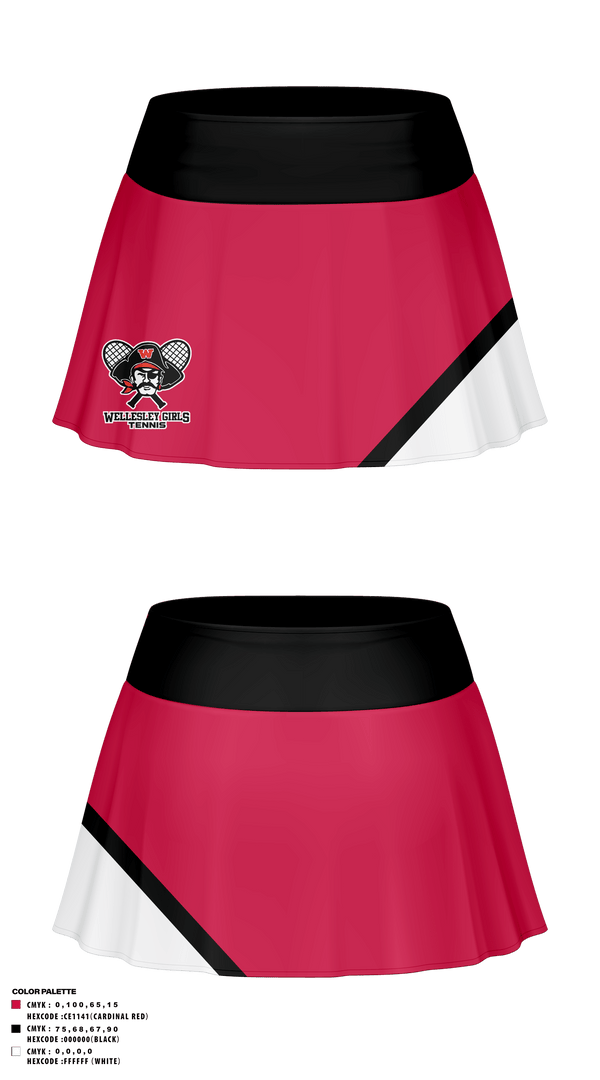 Skort, wellesley girls tennis, Tennis, Teamtime, Team time, sublimation, custom sports apparel, team uniforms, spirit wear, spiritwear, sports uniforms, custom shirts, team store, custom team store, fundraiser sports, apparel fundraiser