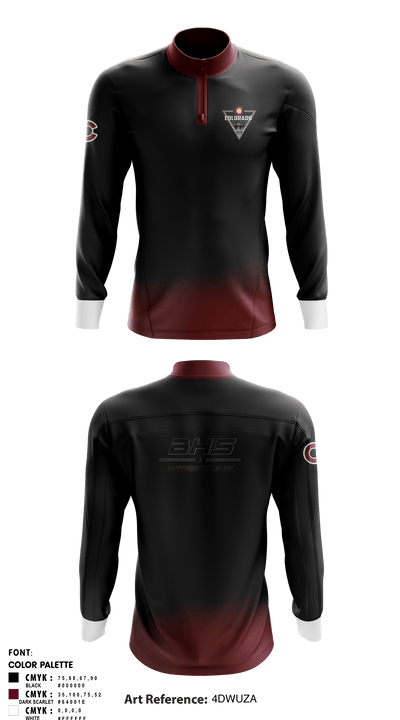 Berthoud High School Spartans 48349950 Quarter Zip Jacket - 1