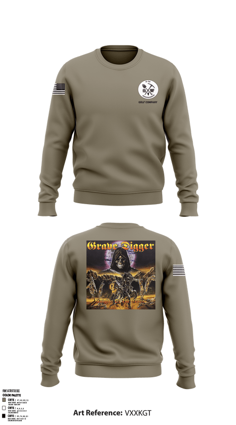 Crew Neck Sweatshirt, , Army, Teamtime, Team time, sublimation, custom sports apparel, team uniforms, spirit wear, spiritwear, sports uniforms, custom shirts, team store, custom team store, fundraiser sports, apparel fundraiser