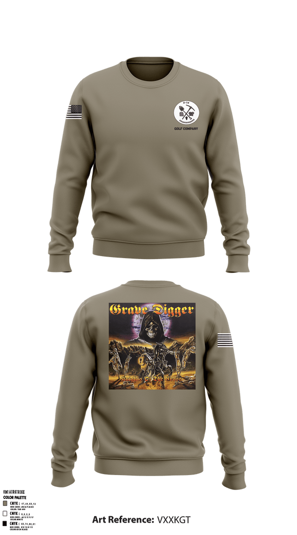 Crew Neck Sweatshirt, , Army, Teamtime, Team time, sublimation, custom sports apparel, team uniforms, spirit wear, spiritwear, sports uniforms, custom shirts, team store, custom team store, fundraiser sports, apparel fundraiser